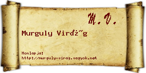 Murguly Virág névjegykártya